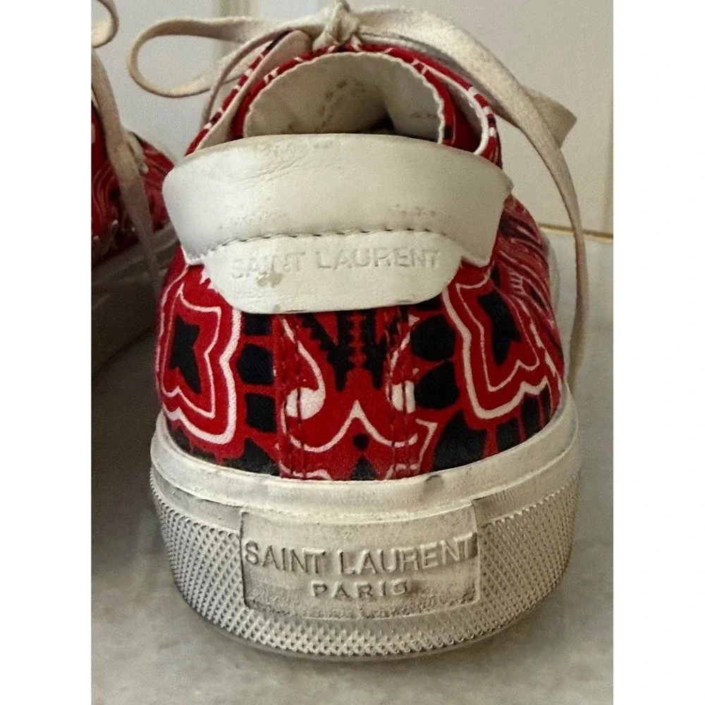 Saint Laurent Red Bandana‎ Paisley Low Top Sneakers